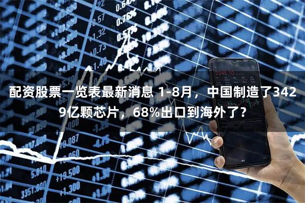 配资股票一览表最新消息 1-8月，中国制造了3429亿颗芯片，68%出口到海外了？